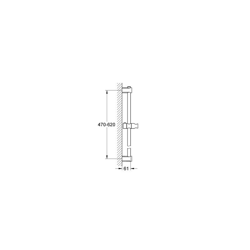 Barre de douche chromée Vitalio Universal GROHE
