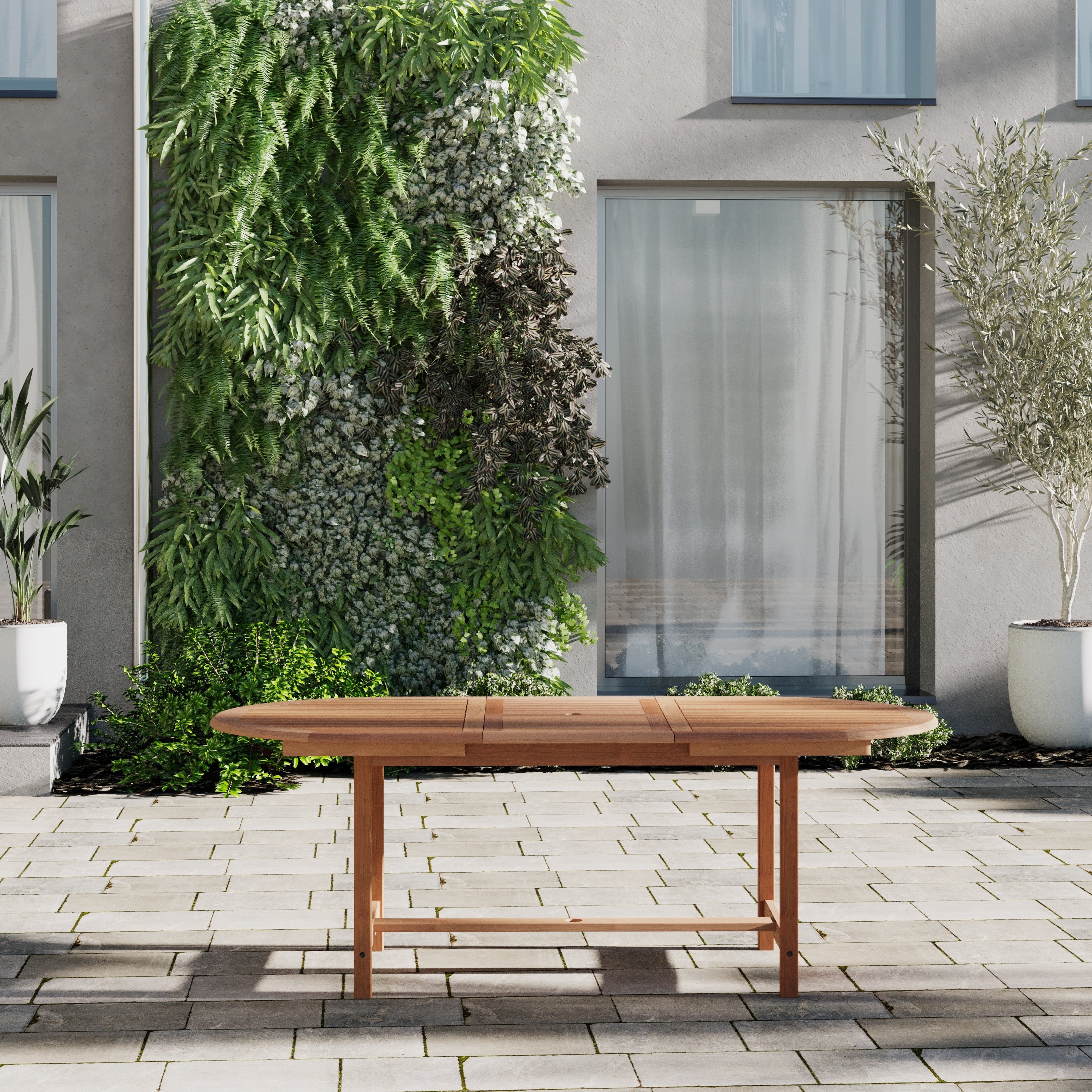 Amazonia FSC Solid Teak Danielle 7 piece Outdoor Patio Dining Set - 7 Piece