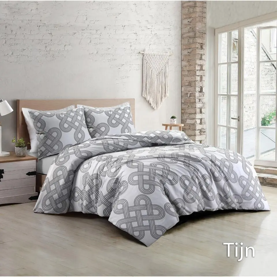 Papillon Tijn Dekbedovertrek - Eenpersoons - 140x200/220 cm - Grijs