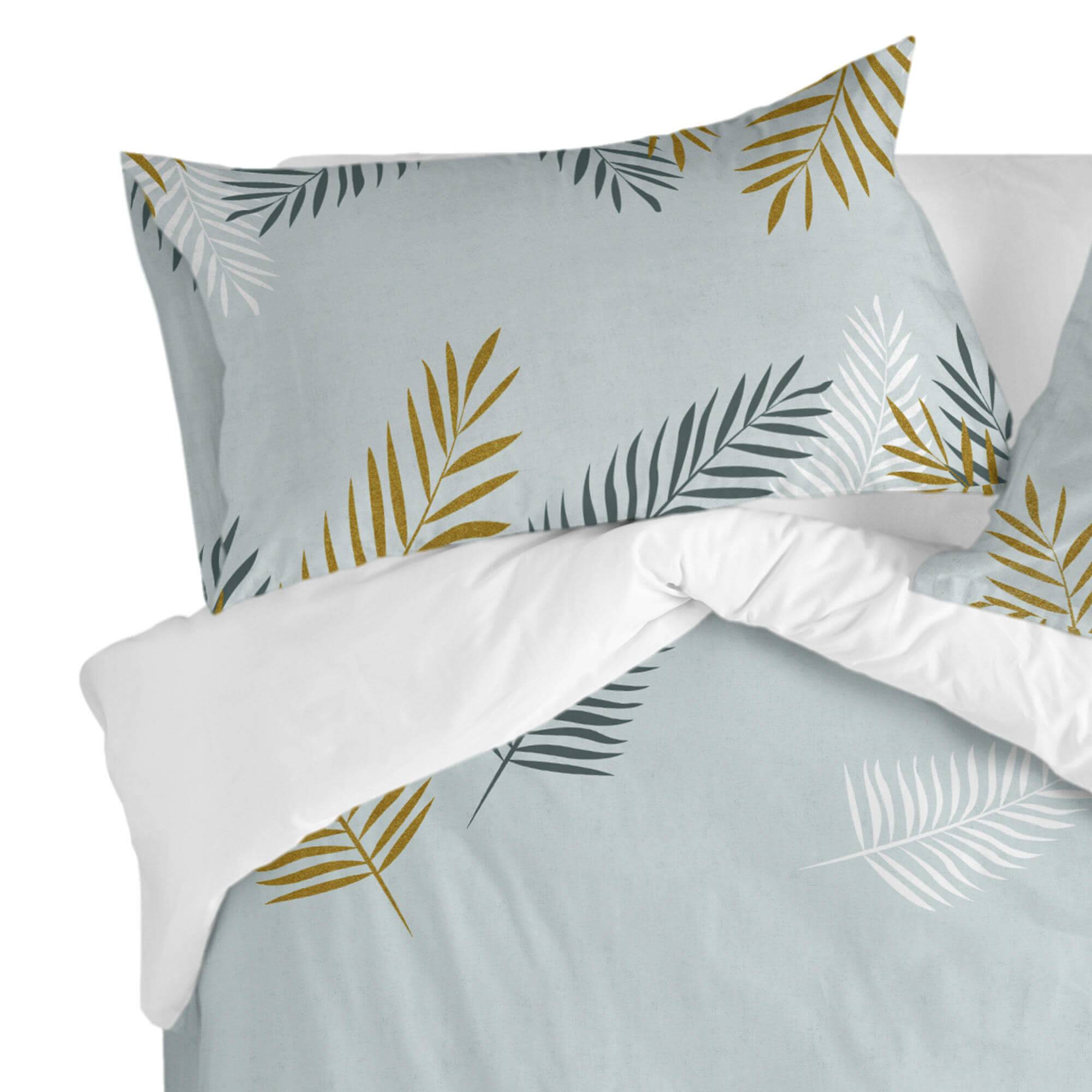 Blanc Set van 2 kussenslopen Foliage Mint