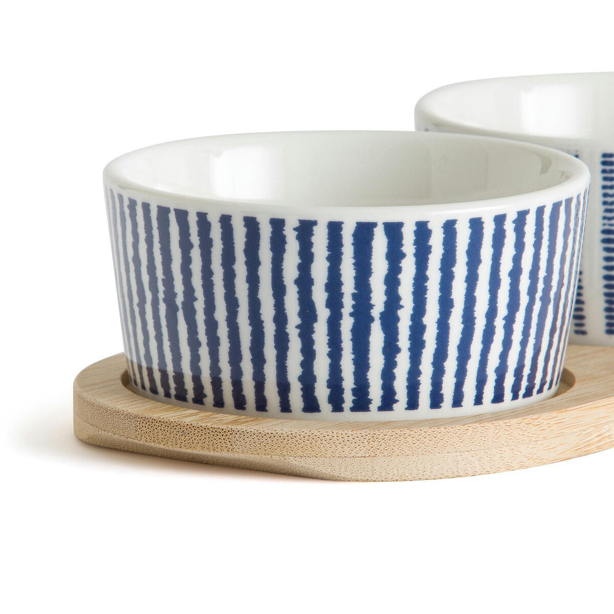 Lot de 3 coupelles sur plateau bambou Atlanti