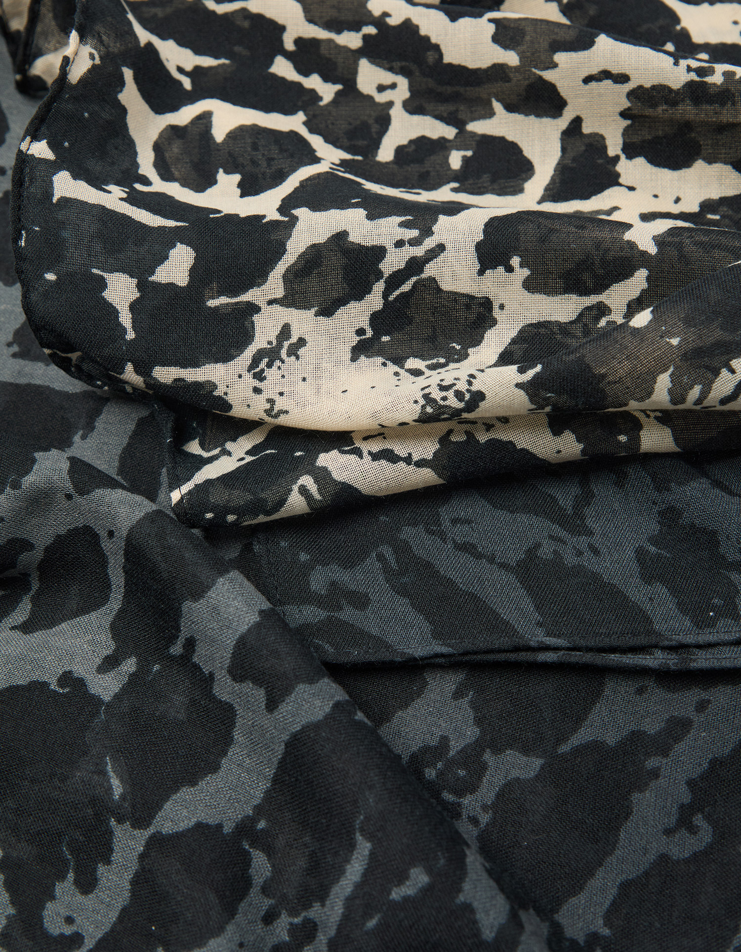 Cachecol Animal Print, Mulher, Preto