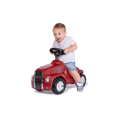Mack Mini Truck Foot To Floor Kids Ride On 18m  Red Metallic