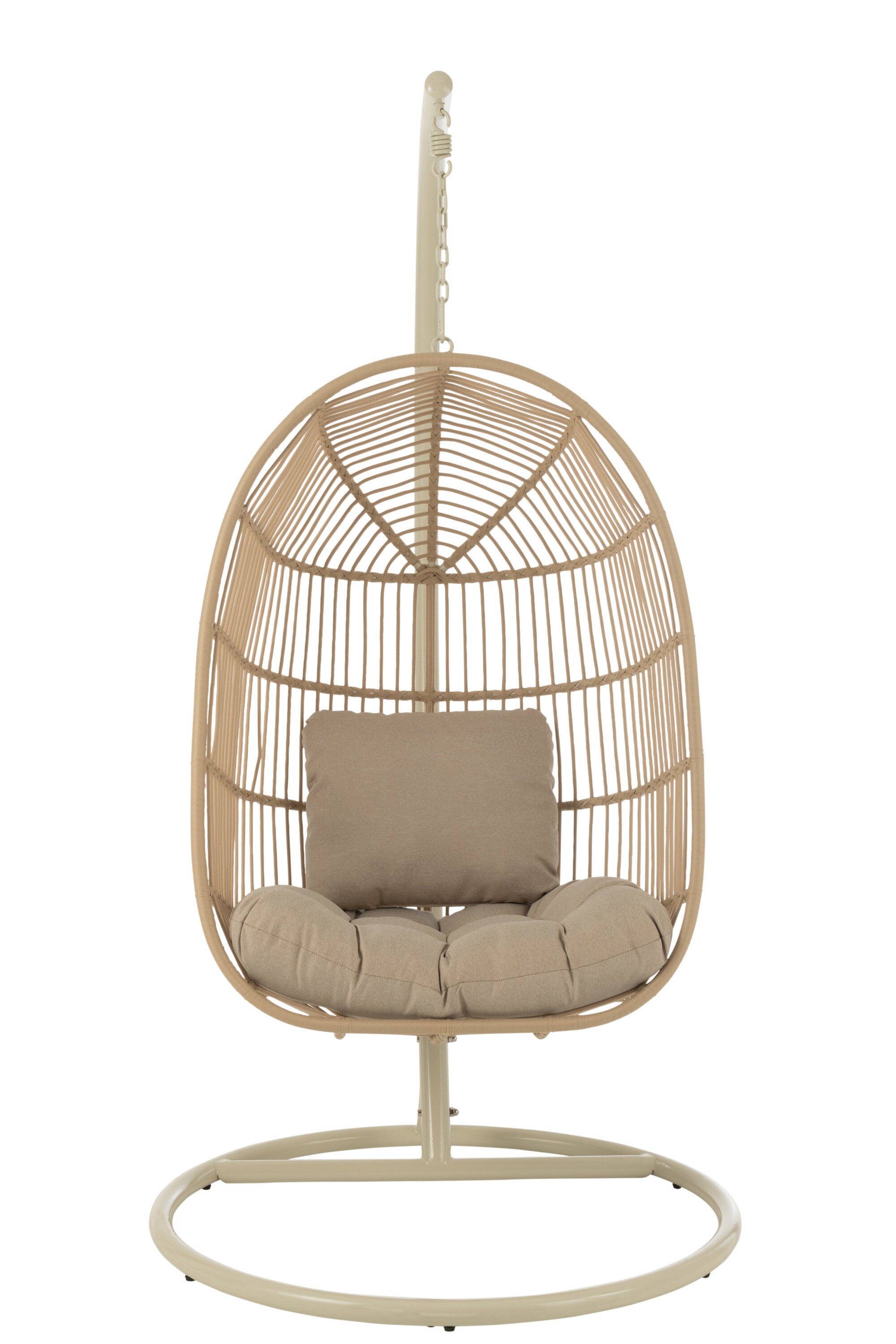 J-Line hangstoel Egga - metaal koord - beige