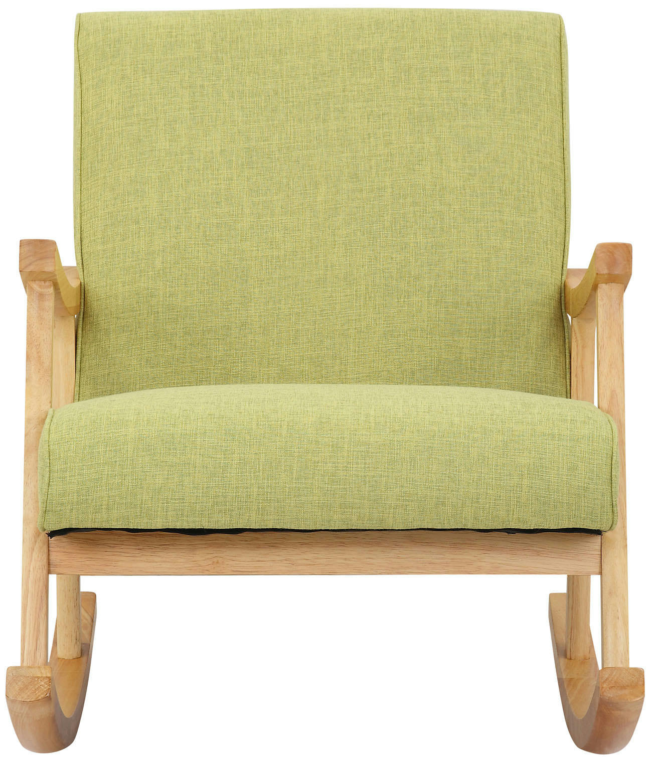 MORELIA - Chaise à bascule avec accoudoirs et assise en tissu Vert clair