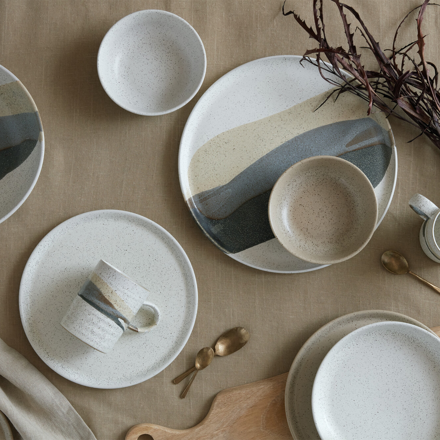 Grain Barley Set Of 4 Medium Plates