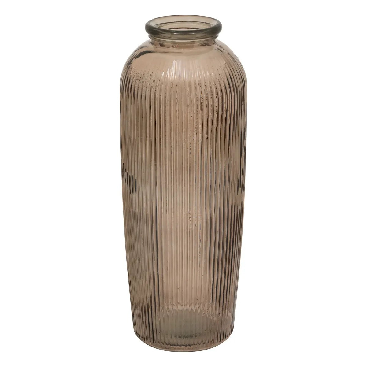 Wazon ze szkła z recyklingu ryflowany Luz 72 cm
