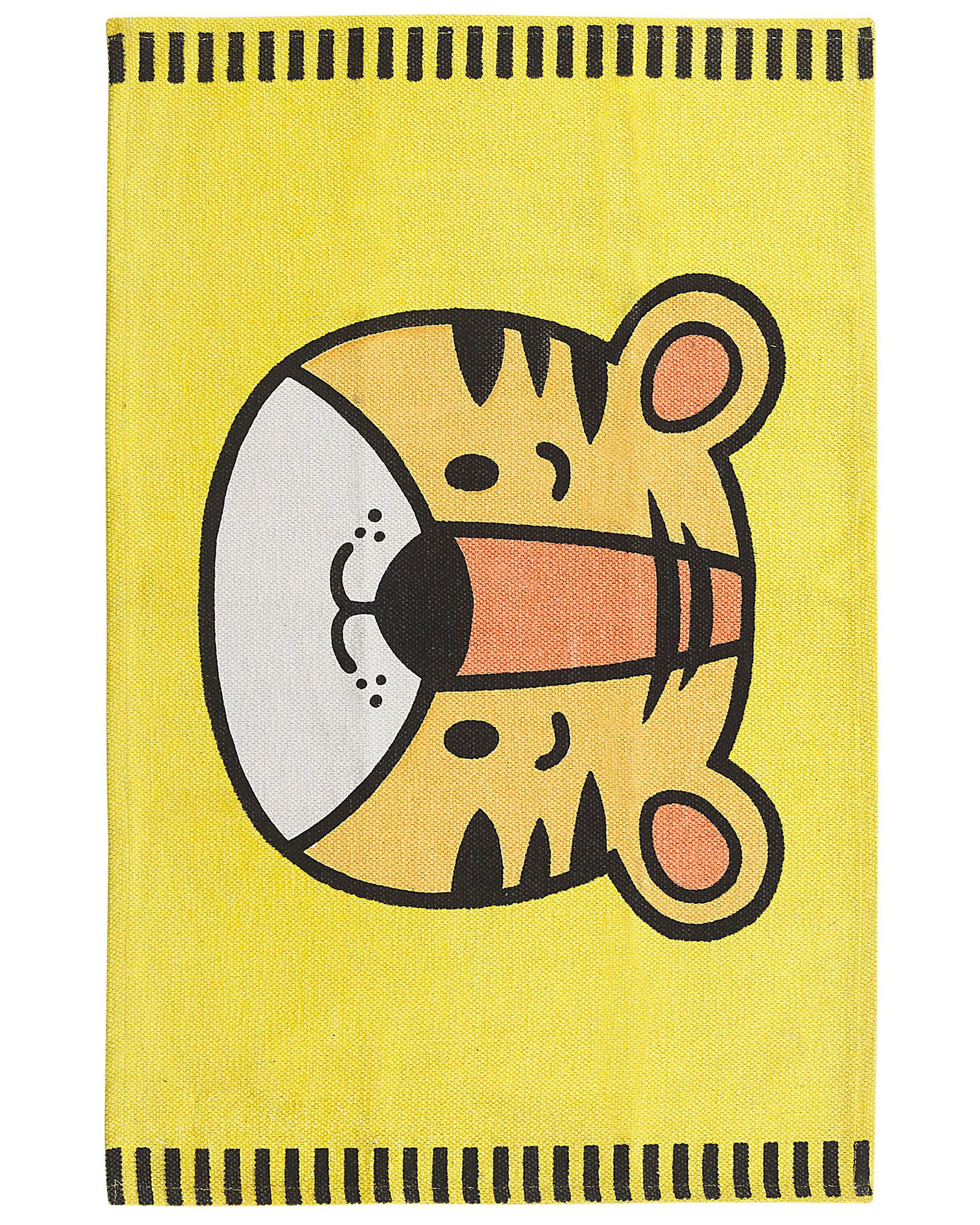 Kids Rug RANCHI Yellow 60 x 90 cm Cotton