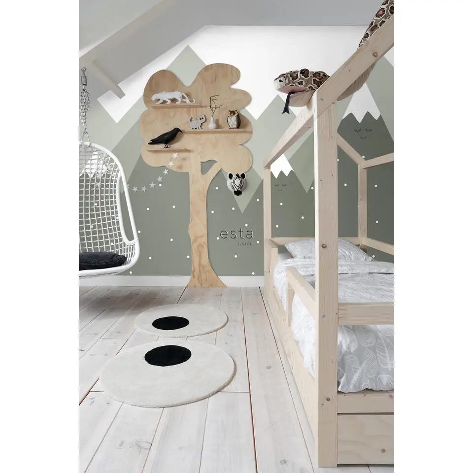 ESTAhome fotobehang bergen donkergroen - 200 x 279 cm