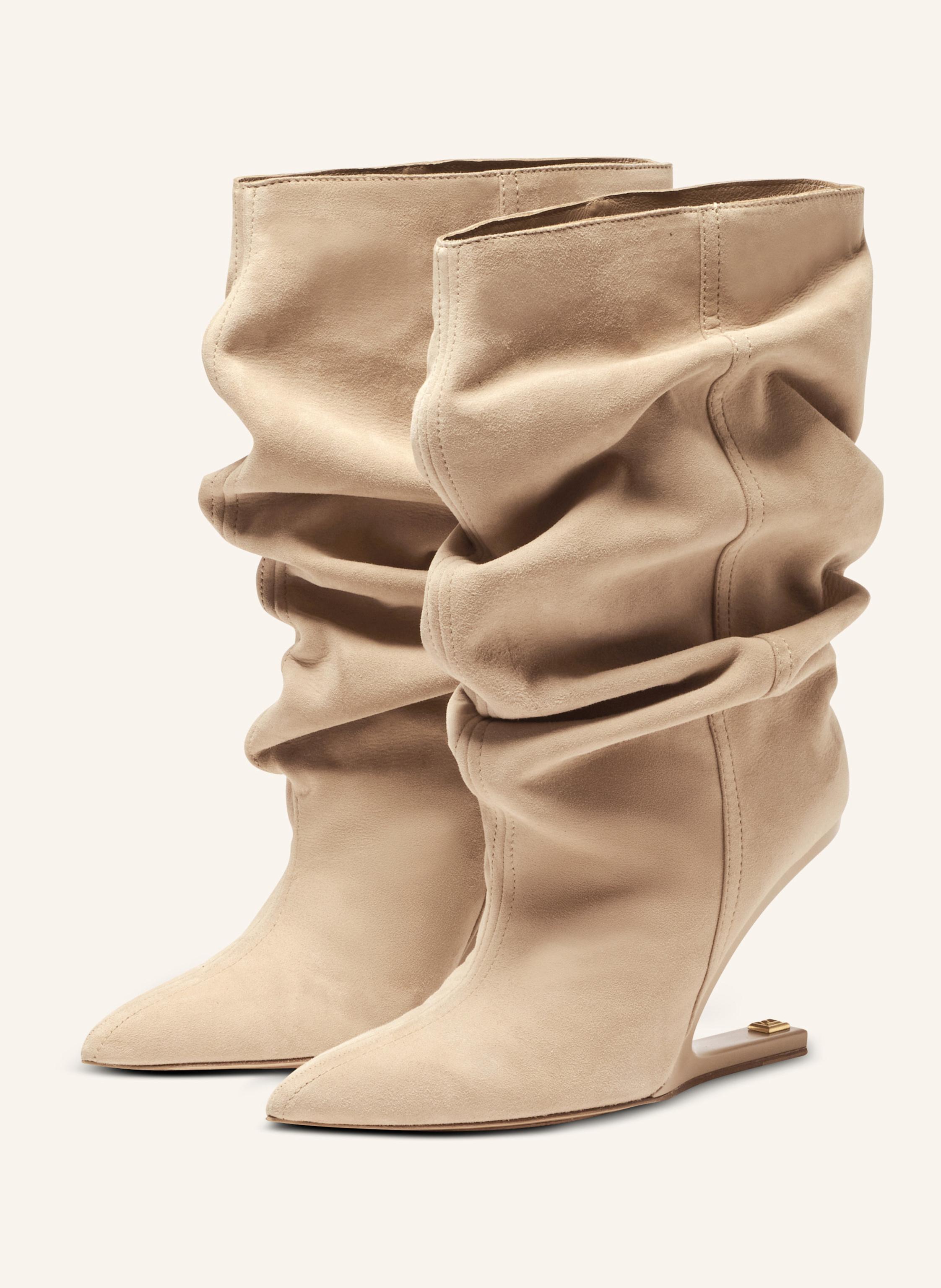 BALMAIN „No Wedge“-Stiefeletten aus Wildleder