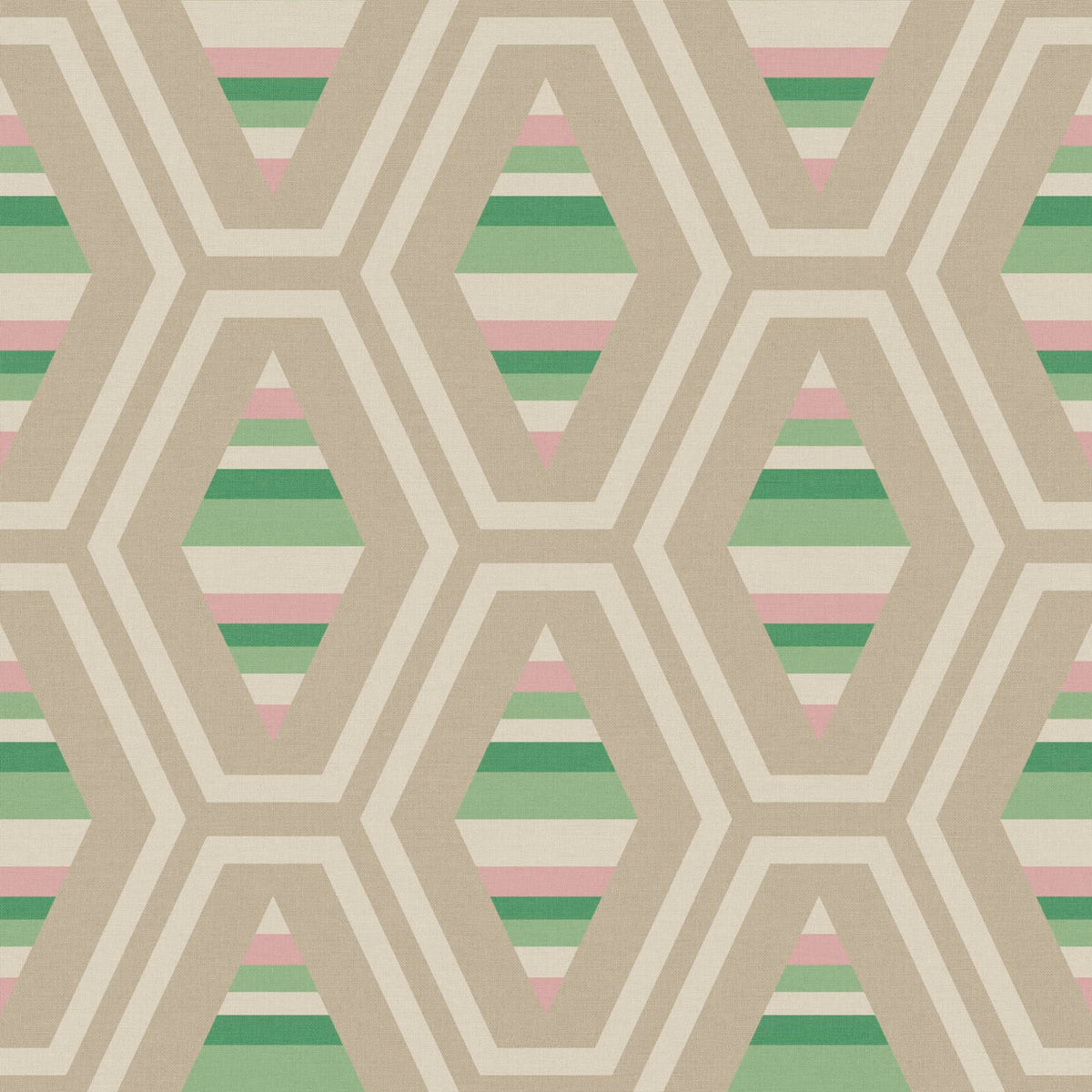 Joules Vliesbehang - Hallaton Kilim Garden Greens - 10mx52cm