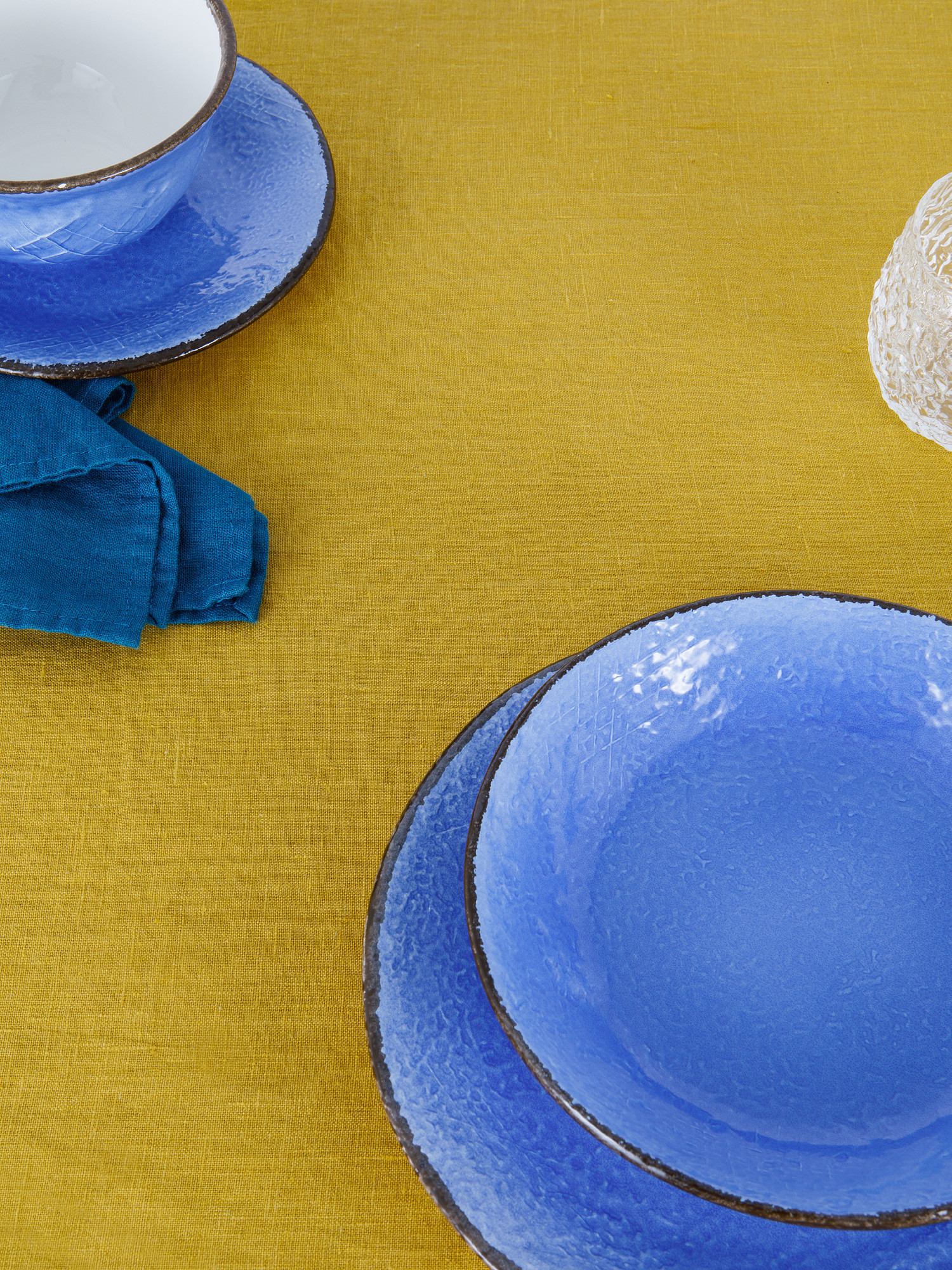 Tovaglia puro lino lavato tinta unita