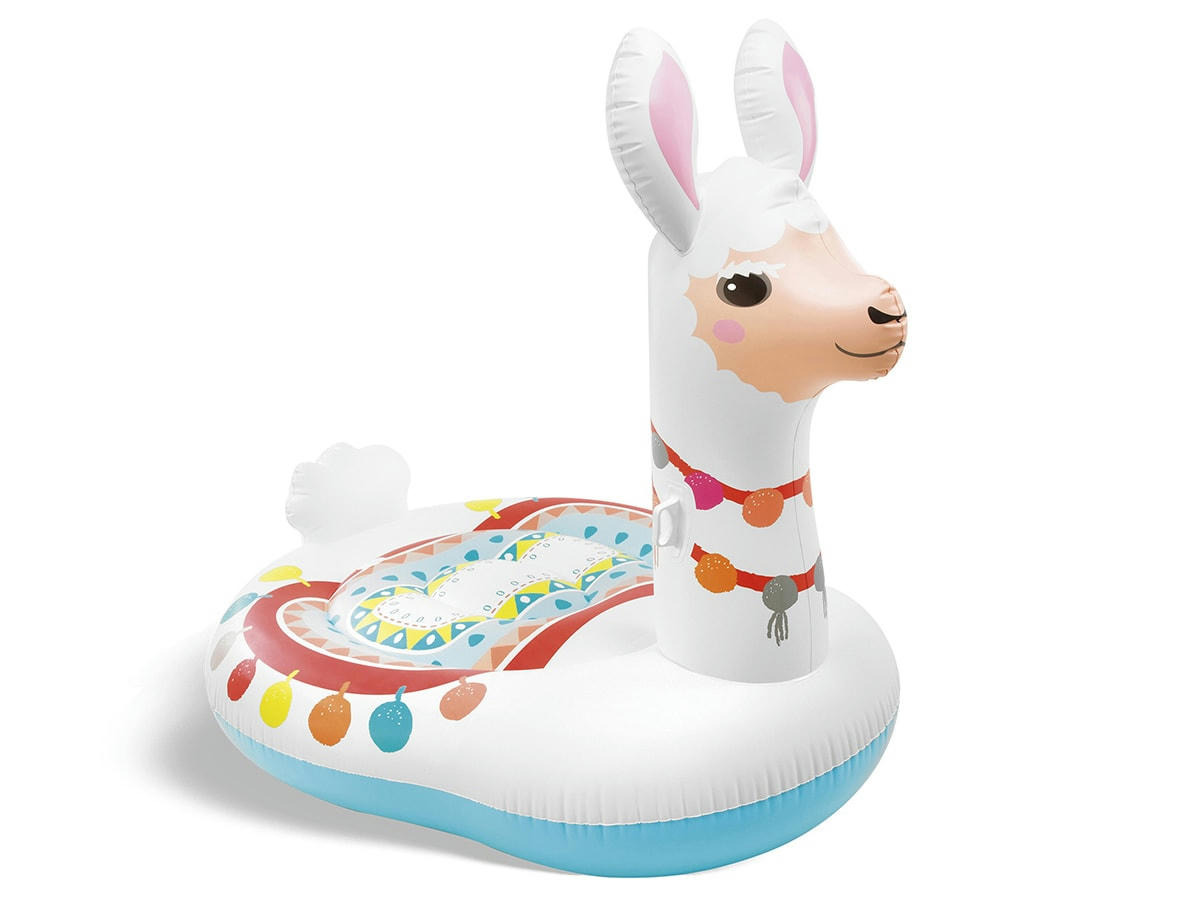 - Lama gonflable xl en vinyle blanc