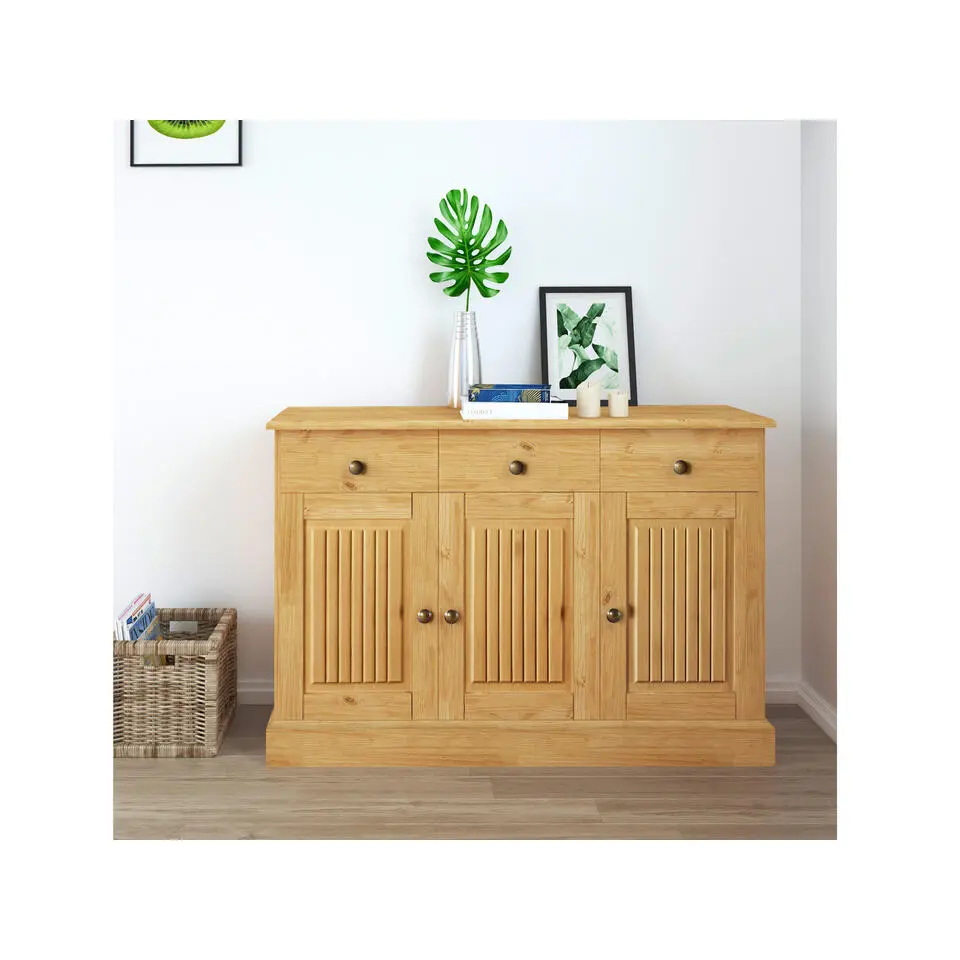 Mille - Dressoir met 3 deuren en 2 lades in natuurlijk grenen