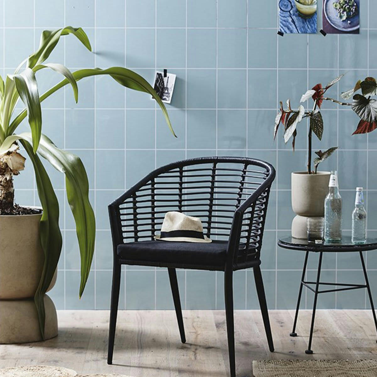 CARLOTA - Petite table basse ronde en verre extérieur