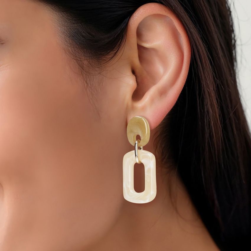 Manfield Beige oorbellen