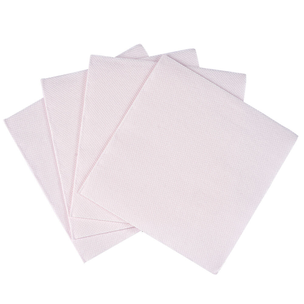 Serviette carrée rose pâle 2 plis en papier x40