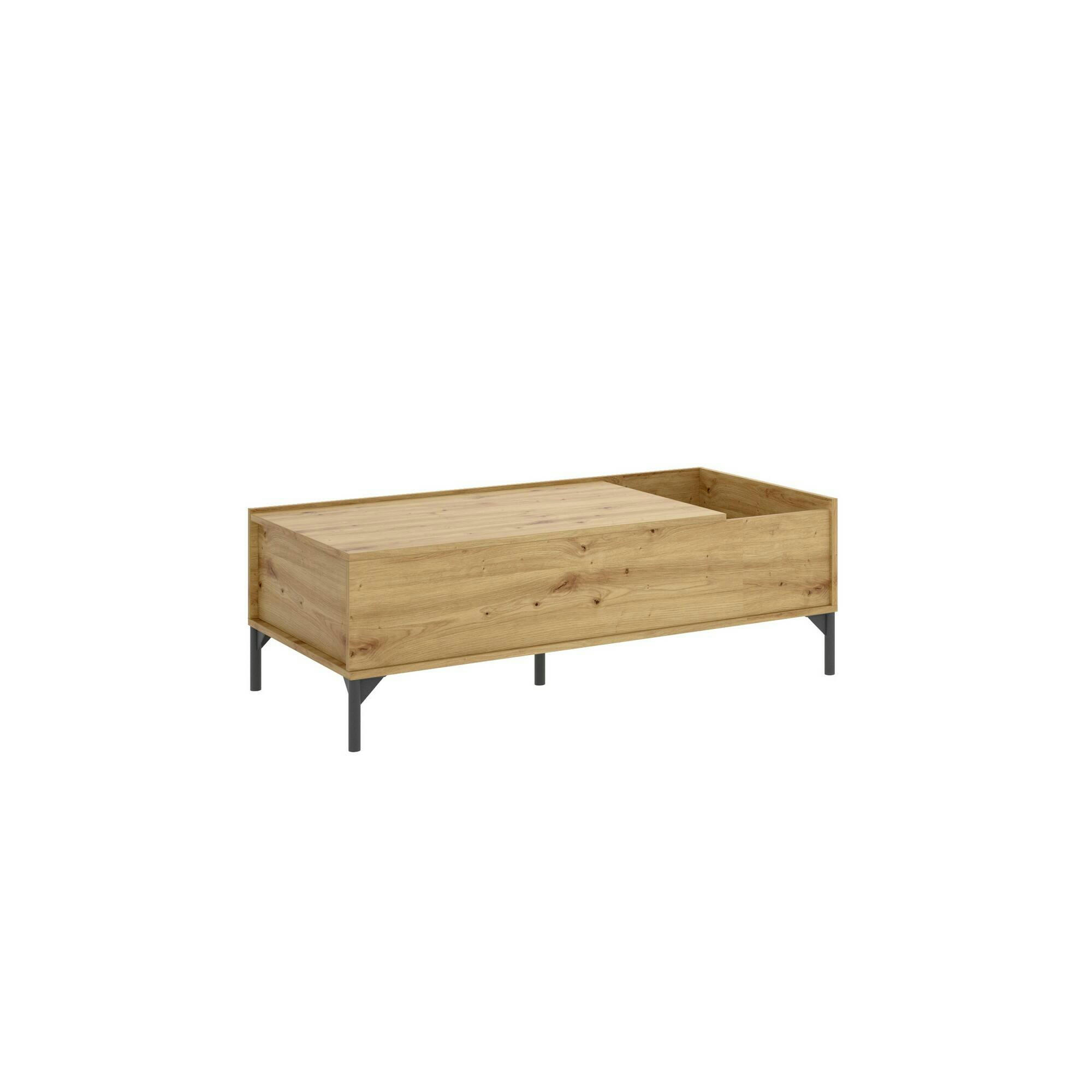 DBURS - Table basse effet bois chêne noueux