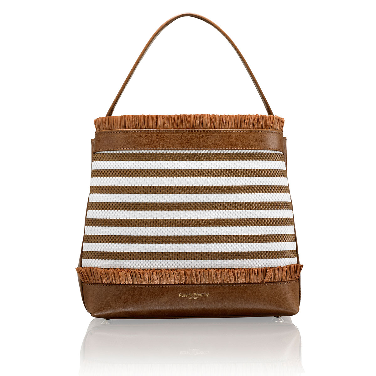 Russell & Bromley SHIP SHAPE Raffia Bucket Bag