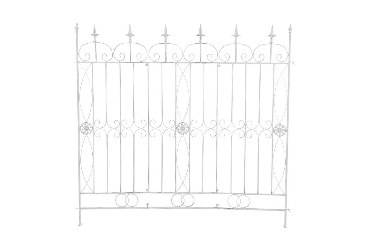 MANGOLD - Clôture de jardin résistante en métal Blanc antique
