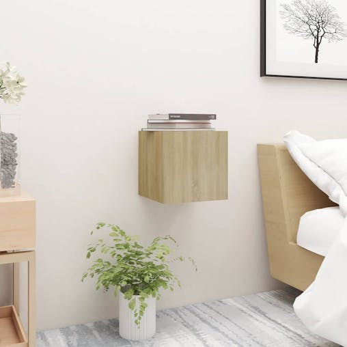 NNEVL Bedside Cabinet Sonoma Oak 30.5x30x30 cm Chipboard