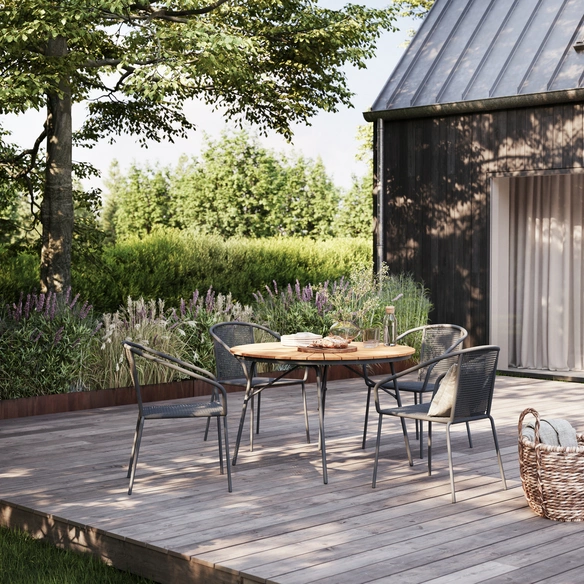 Gartenmöbelset »Ellen/Vito«, 4 Sitzplätze, Teakholz, 5-teilig