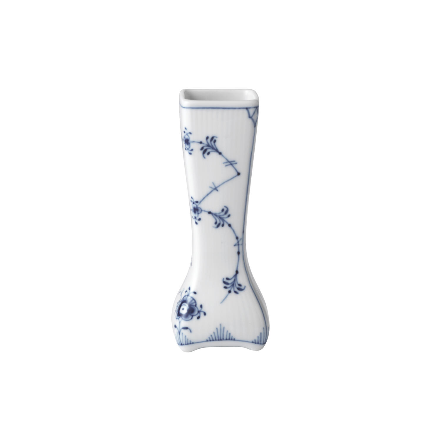 Musselmalet Riflet vase 12 cm