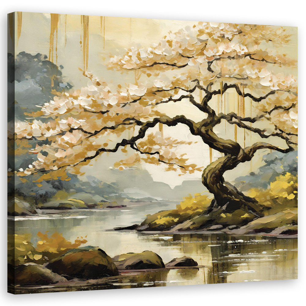 Feeby Obraz na płótnie, Japonia Drzewo Krajobraz Natura 30x30