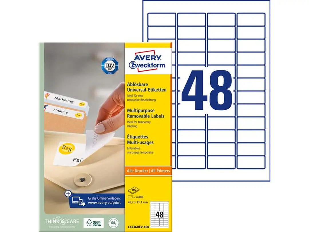 Etiketten 10er-Set Universal-Etiketten
