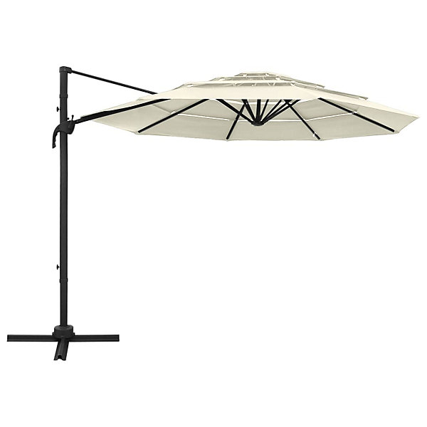 Parasol à 4 niveaux avec mât aluminium Helloshop26