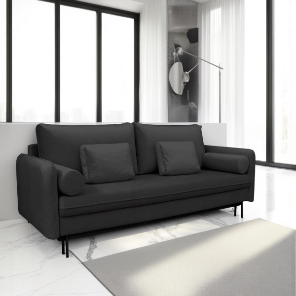 Sofa diana z funkcją spania 195×135 cm antracytowa louis 676