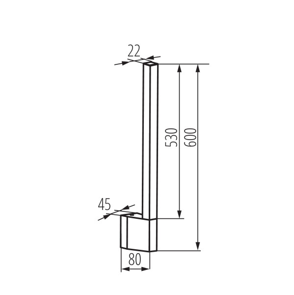 Oprawa elewacyjna LL INFULS S06 8W NW-B 66572 LightLogic IP54 czarna