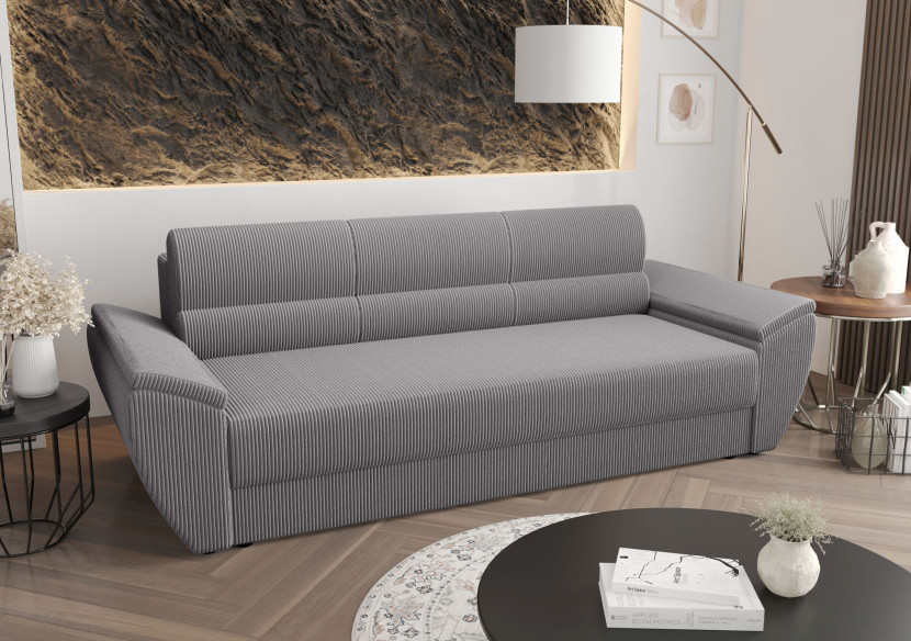 Sofa REBIBIS z funkcją spania poso 110 jasnoszary