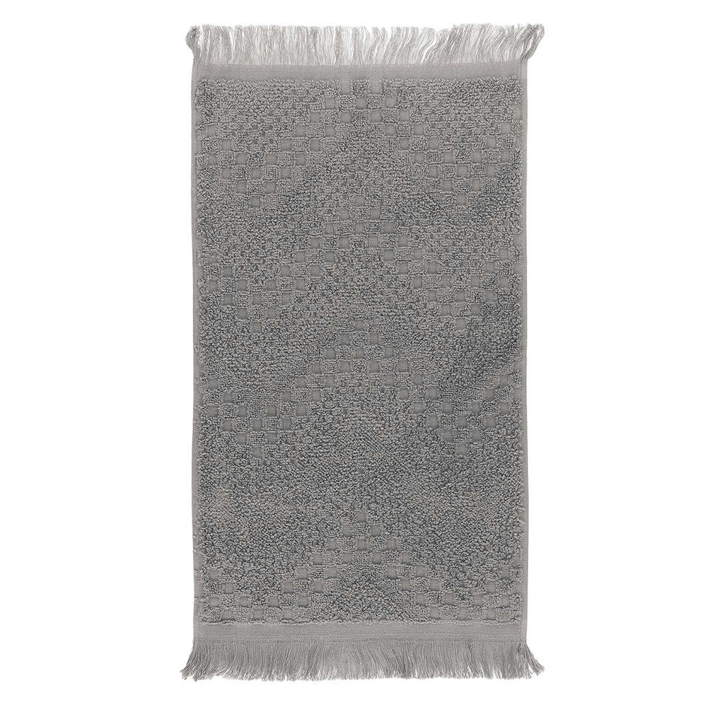 - Serviette invites  pur coton gris 30x50