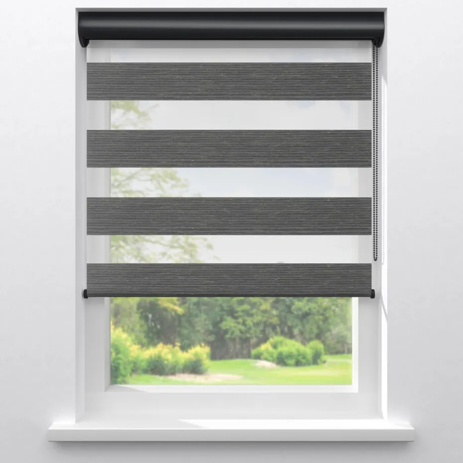 Kwantum Duo-Rolgordijnen | Duo Rolgordijn Hidde  Antraciet