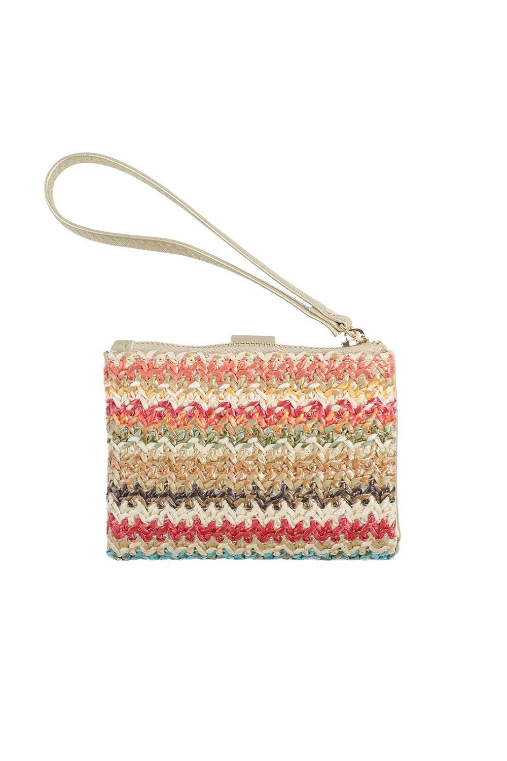 Pavers Knitted Bi Fold Purse With Zip Closure
