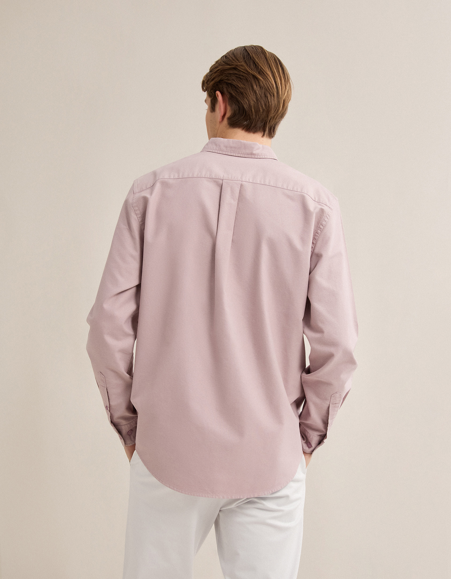Camisa Oxford, Homem, Roxo Claro