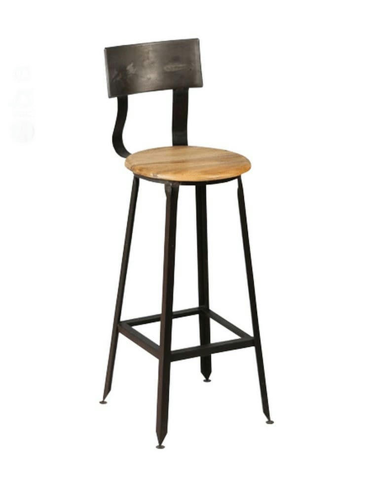 FORGE - Tabouret de bar bois et acier