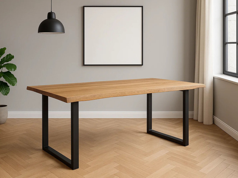 Stół 160x100 dębowy Weston z naturalnymi krawędziami, olej Pure