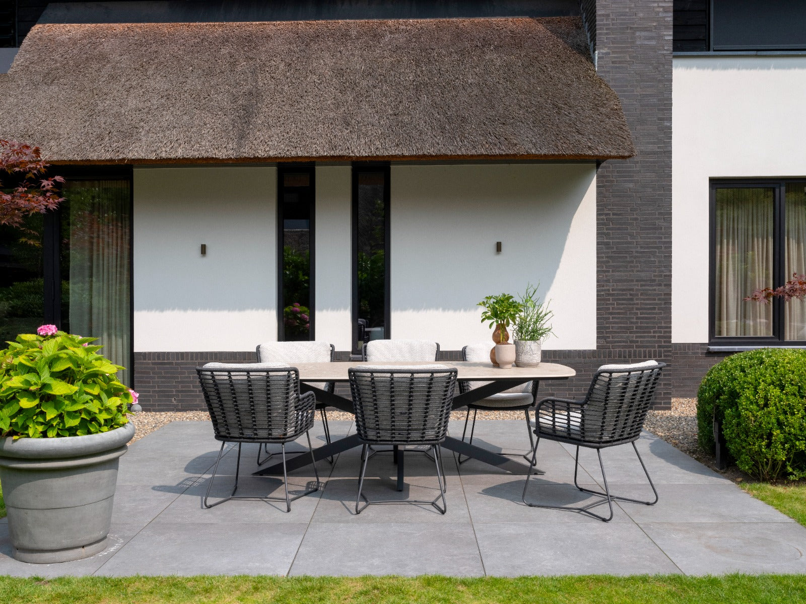 4-Seasons Fabrice tuinstoel - Antraciet (1 stuk)