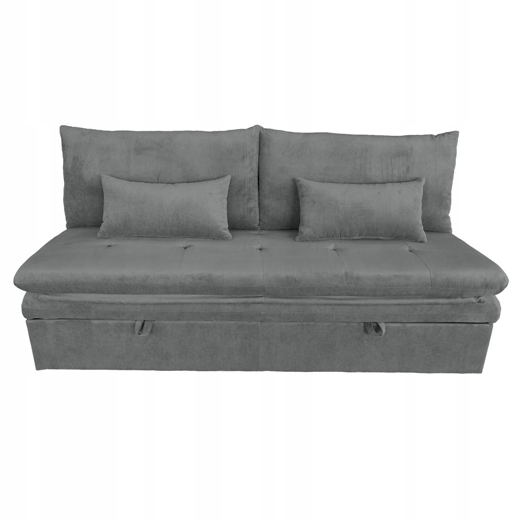 Sofa wypoczynkowa kanapa rozkładana leżanka spania S109 Aster sztruks szary