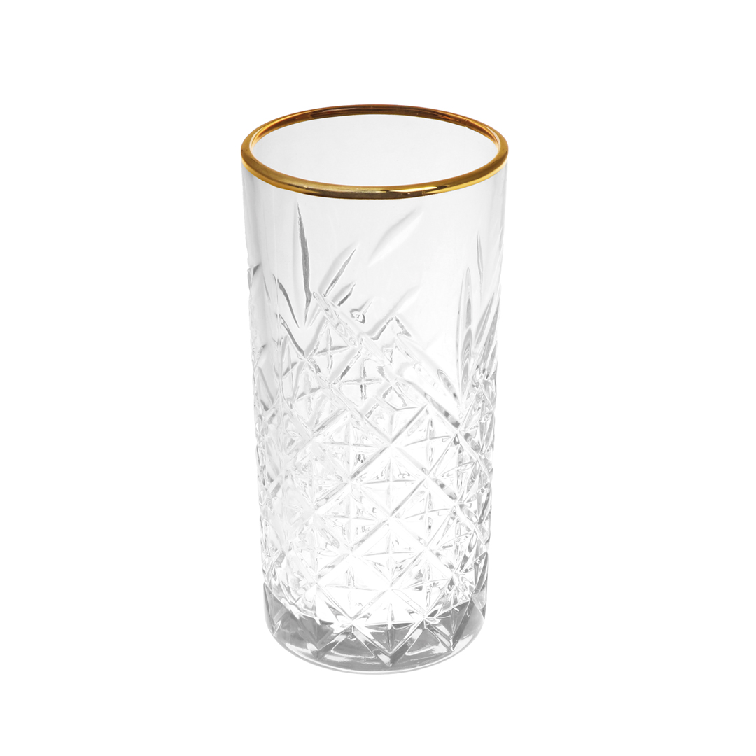 Copo Sem Pé Timeless Com Beira Dourada