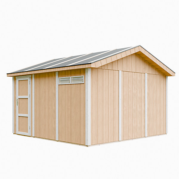 Garage QUALITé PREMIUM 13 m² - L378xl412 cm - M990B-HARVEST HONEY - Timbela