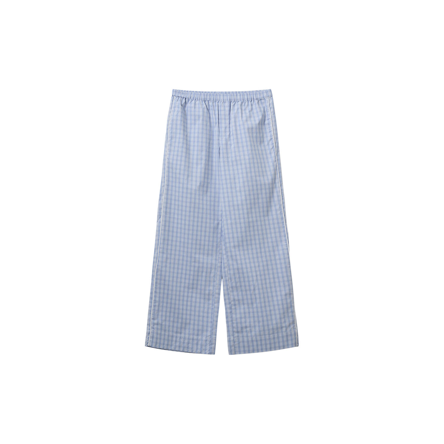 JordenSW Check Wide Leg Trousers, blue