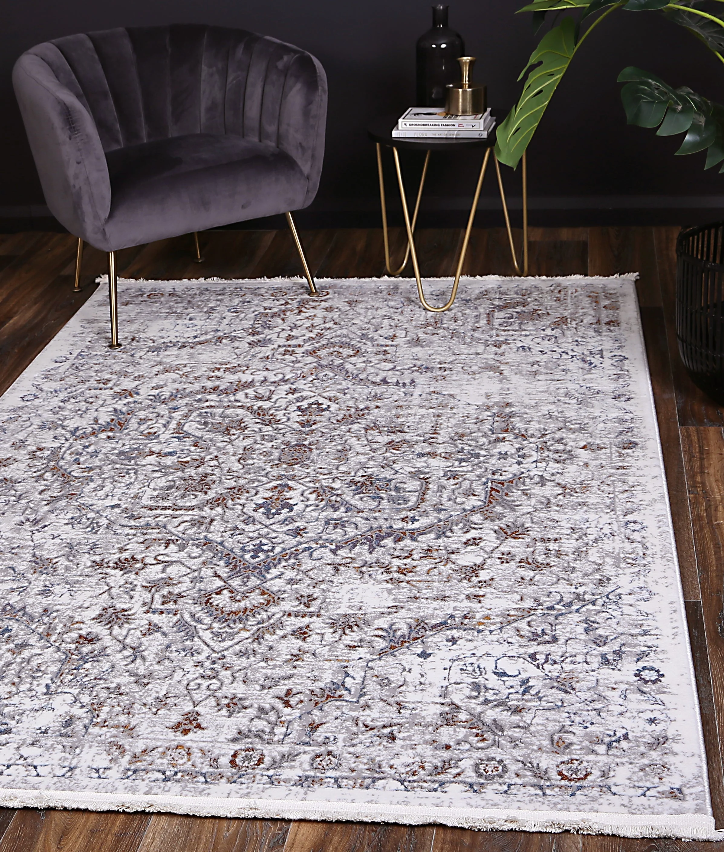 Cordelia Rosette Beige Rug