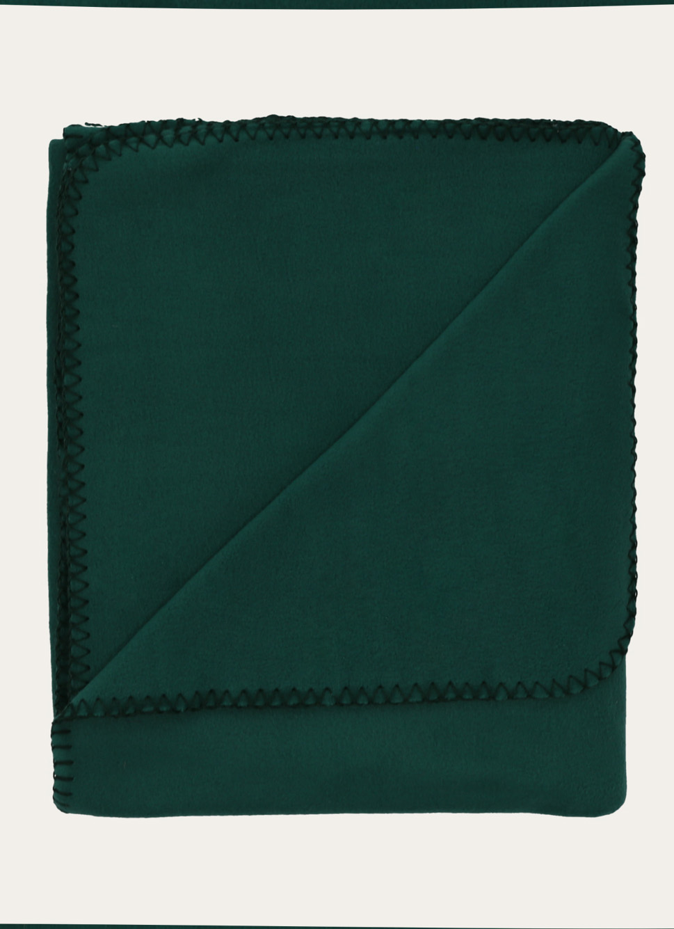 PLAID POLAIRE UNI VERT FONCE