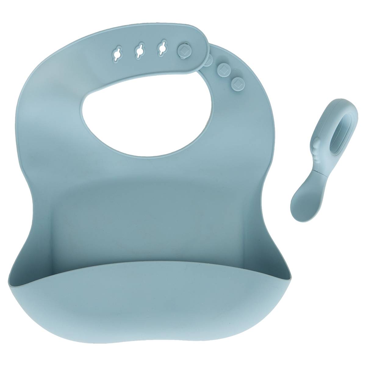 Child Bib Set "Yum" 2 pieces, Blue