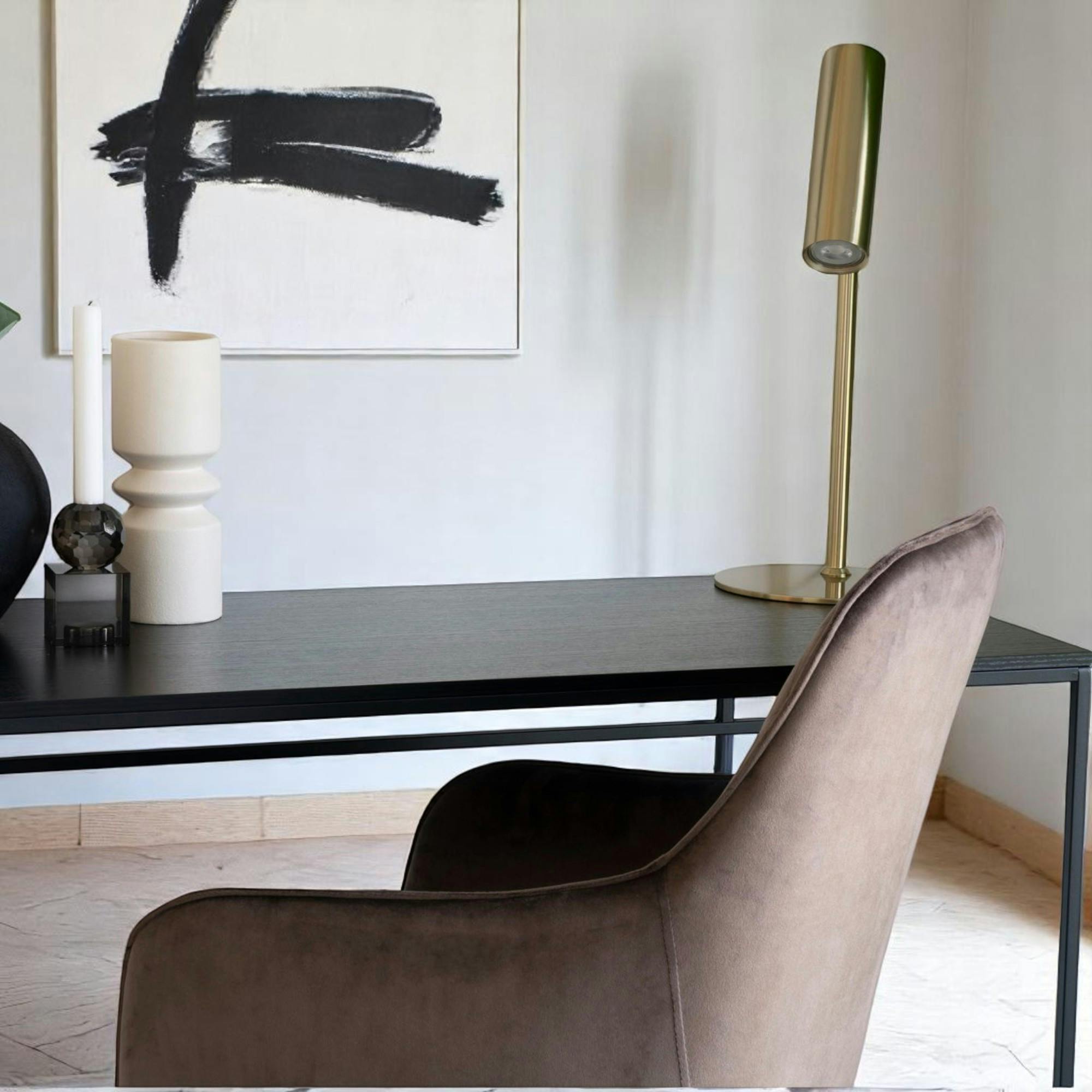 Console/bureau noir - design minimaliste TALLINN