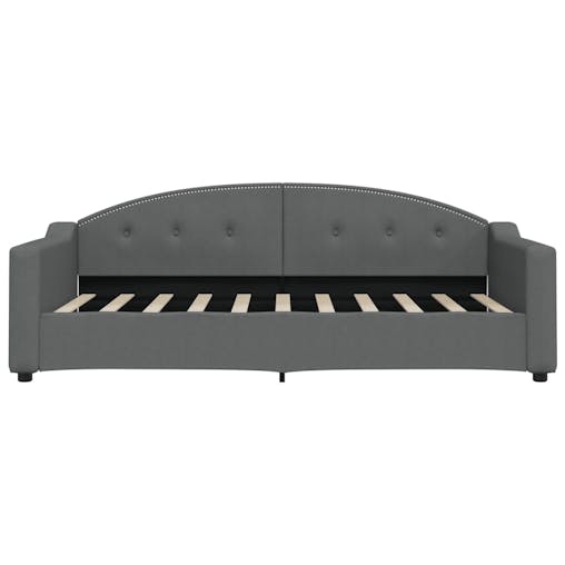 NNEVL Daybed with Trundle and Drawers Dark Grey 90x190 cm Fabric