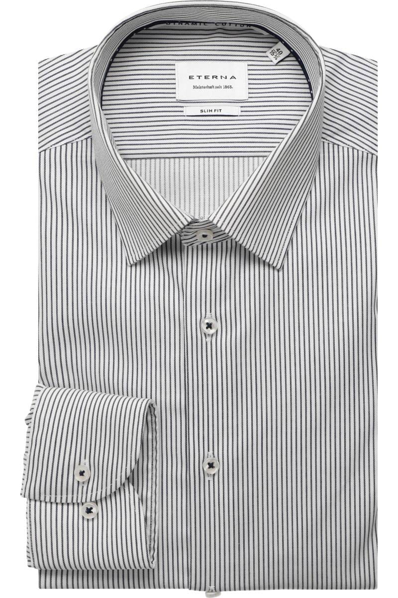 ETERNA Slim Fit Hemd marine, Gestreift